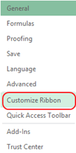 Customize Ribbon
